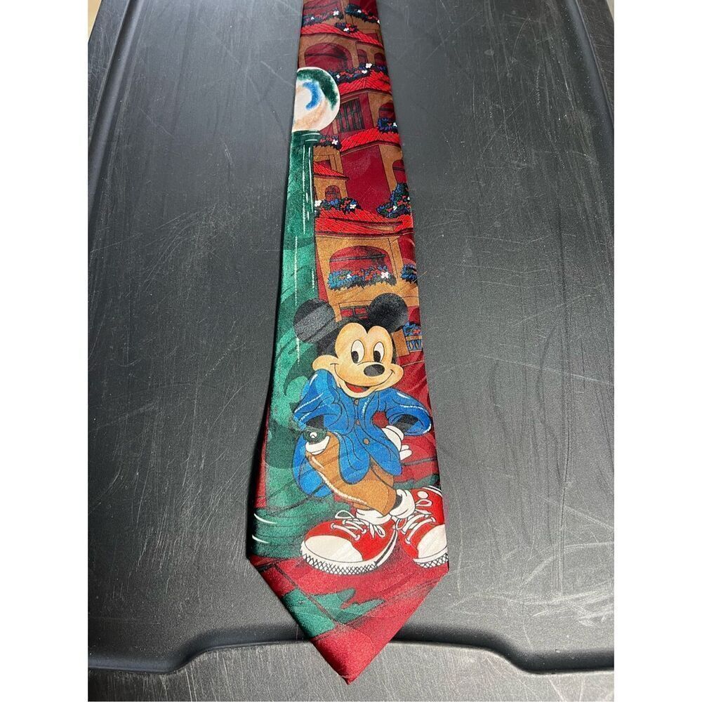 Vintage 90s Disney Mickey Mouse Festive Tie